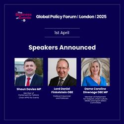 The Business of Events announces influential line up for its 2025 Global Policy Forum